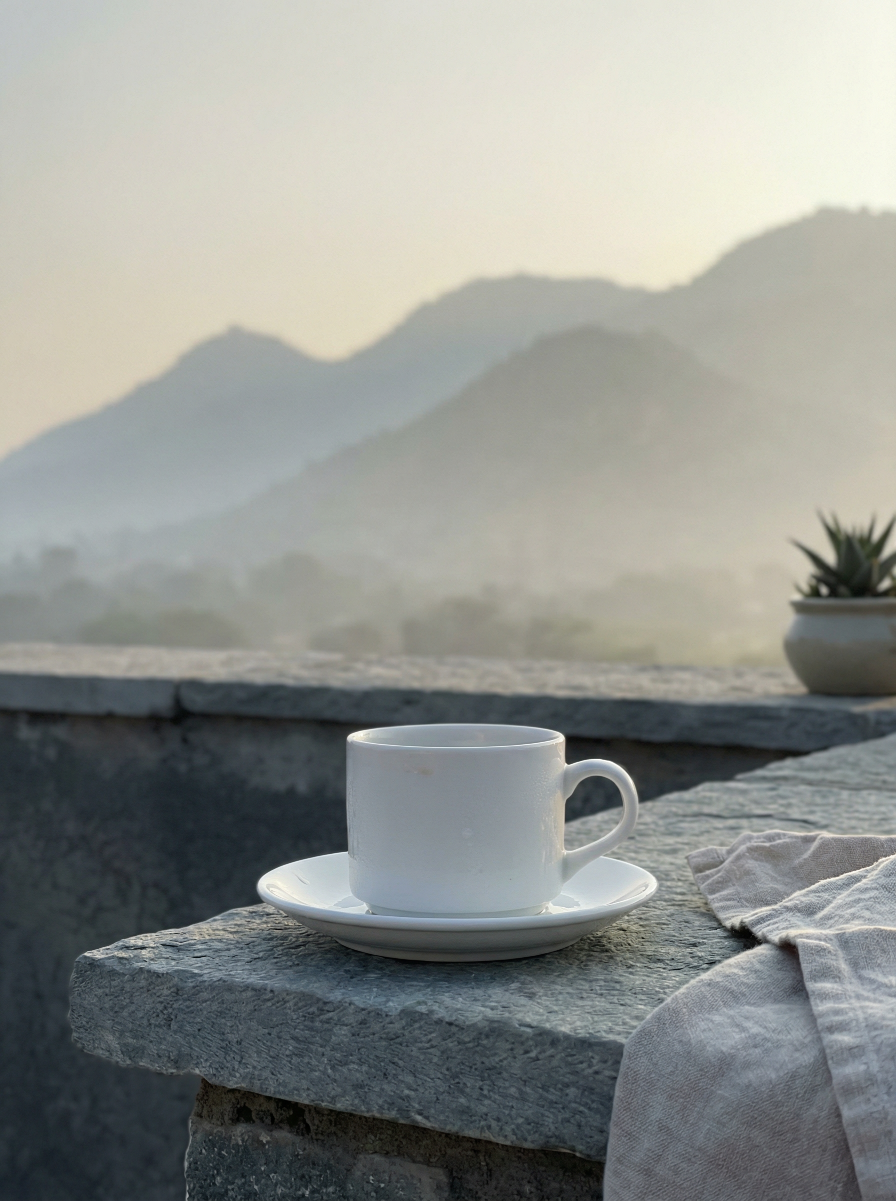 Morning coffee on terrace